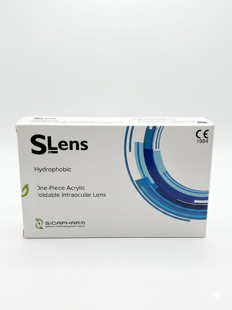 SLens Hydrophobic Foldable IOL - DRAP Registered Ophthalmology Pharmaceutical